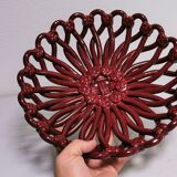 Vintage Fruit Basket , Ceramic Centerpiece VALLAURIS