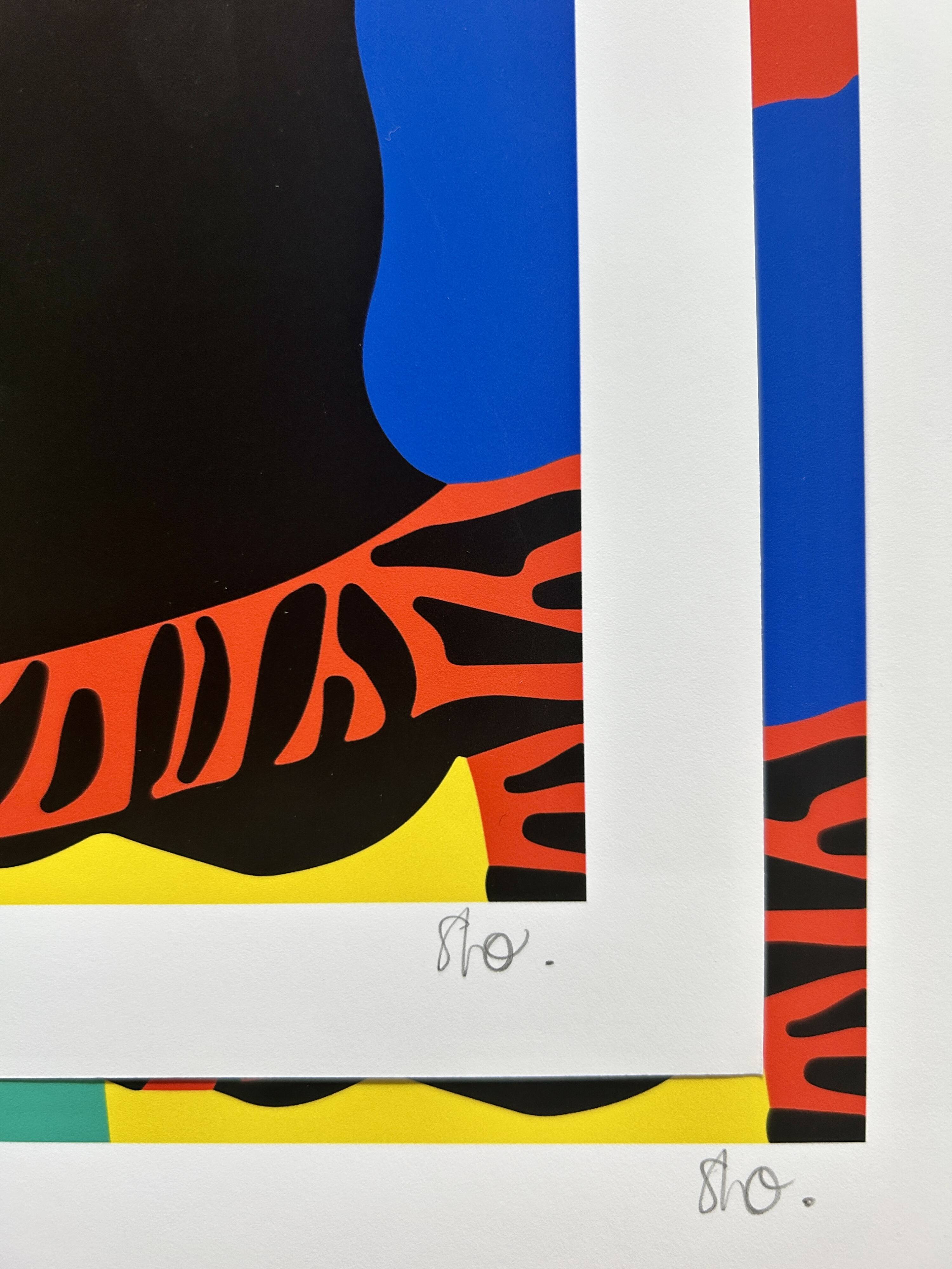 Art poster, signed and numbered by the artist, Couleurs et Fête