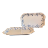 Pair of rectangular dishes Regout model Ortus