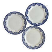 Ironstone set of 3 flat plates Sarreguemines and Digoin