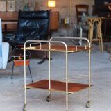 Desserte mini-bar vintage doré