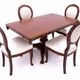 Late 19th century lion's paw table with chairs, Northern Europe.
