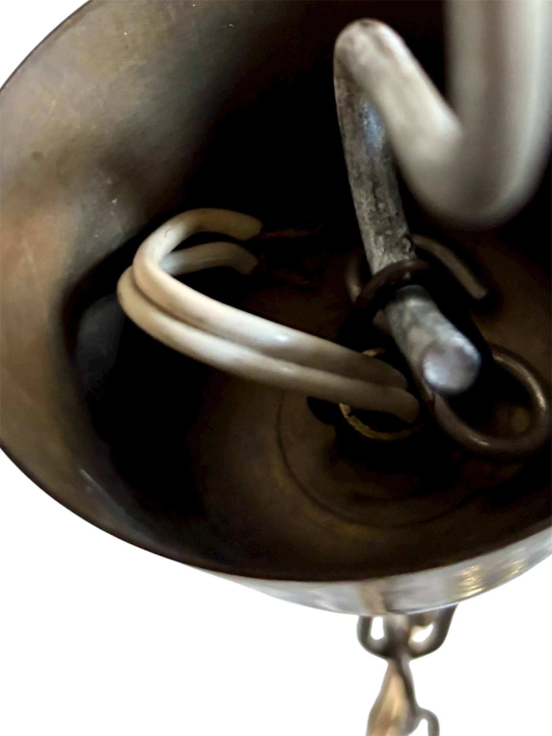 4-light chandelier in glass and gold metal