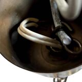 4-light chandelier in glass and gold metal