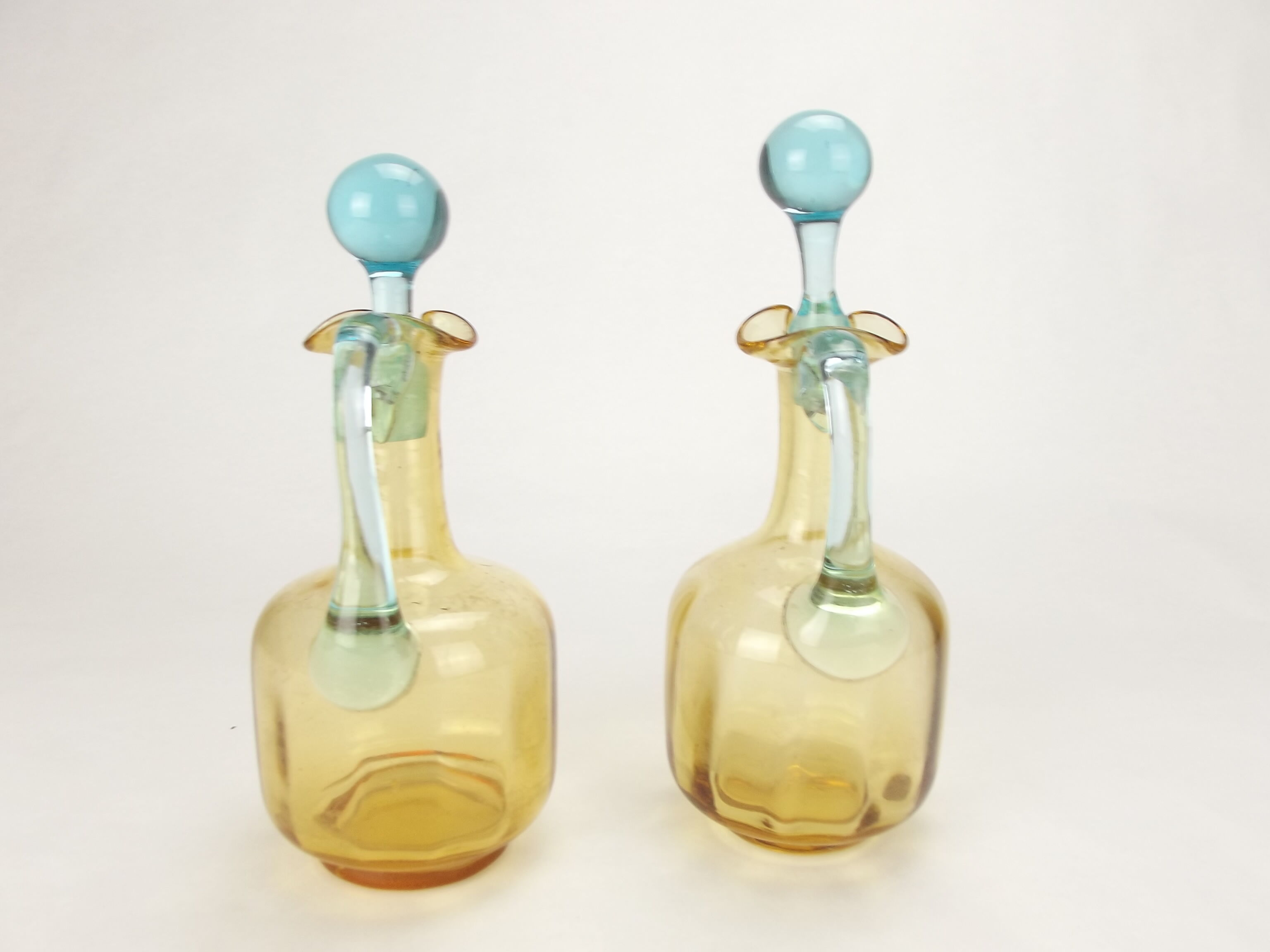 Old pair of George Sand decanters, Cristal de Portieux