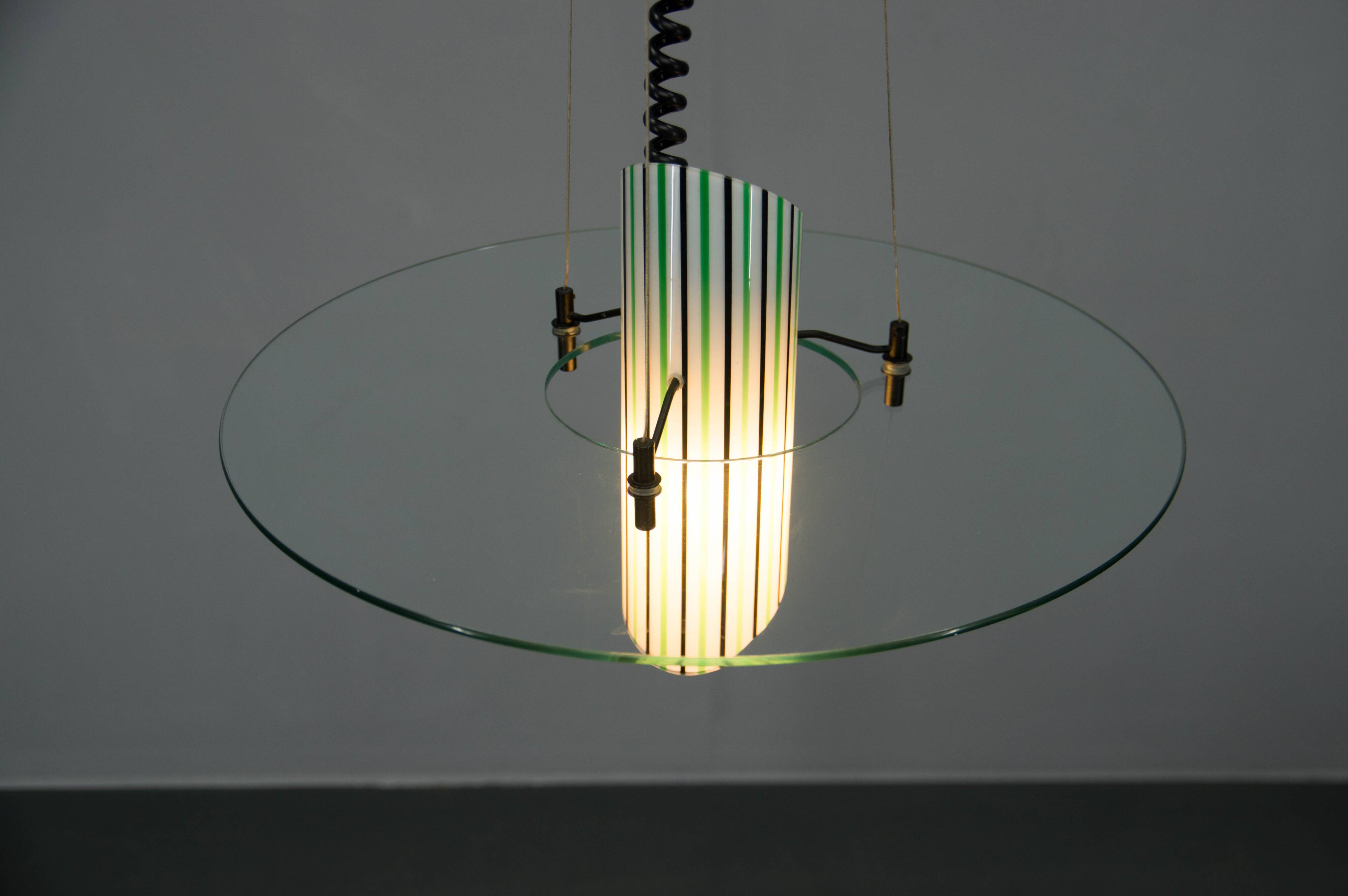 Italian Glass Chandelier, 1980s