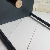 Table d'appoint bois et bambou noire