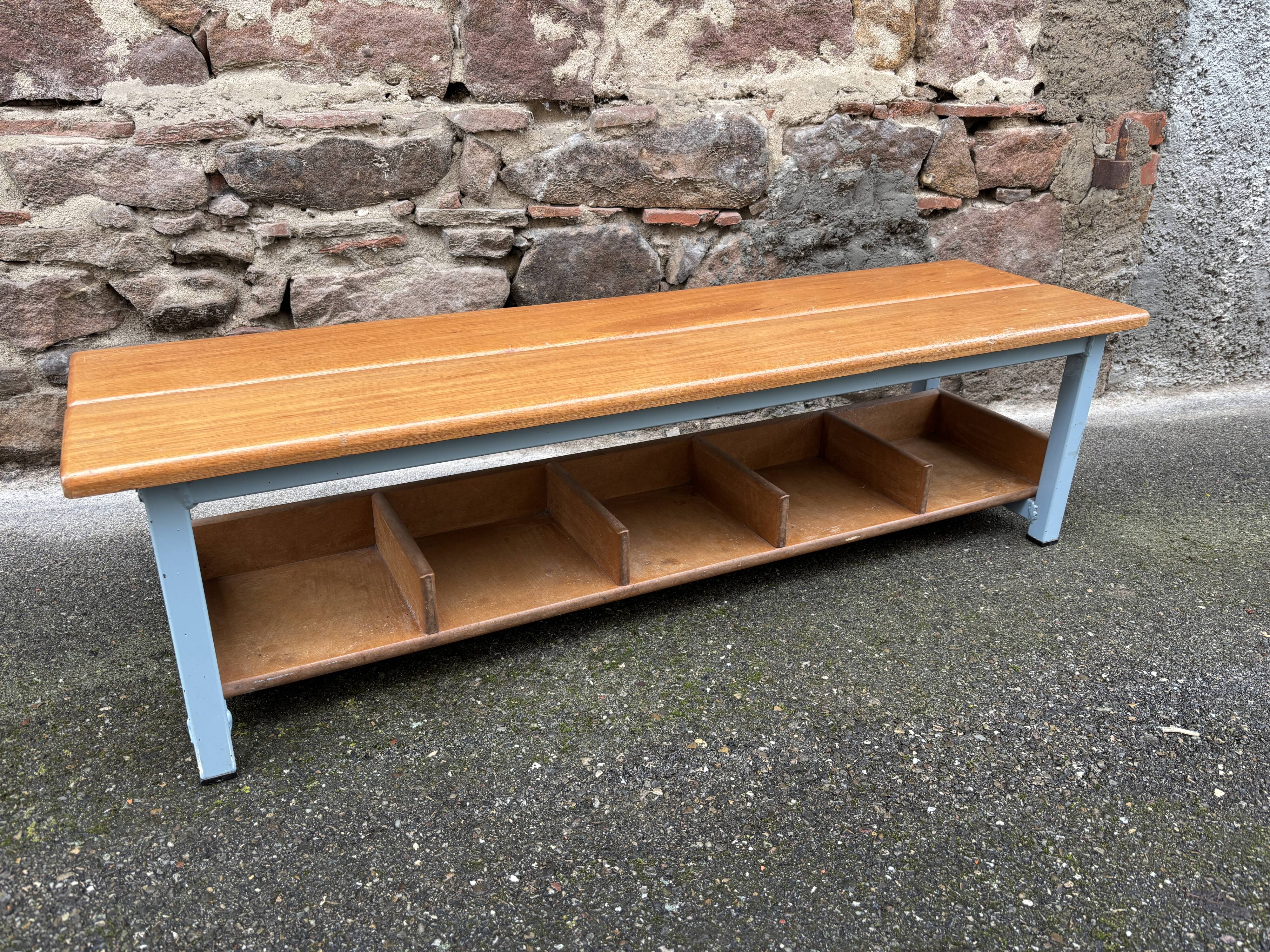 Vintage Kindergarten Bench - Retro School Furniture
