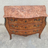 Louis XV style chest of drawers in rosewood