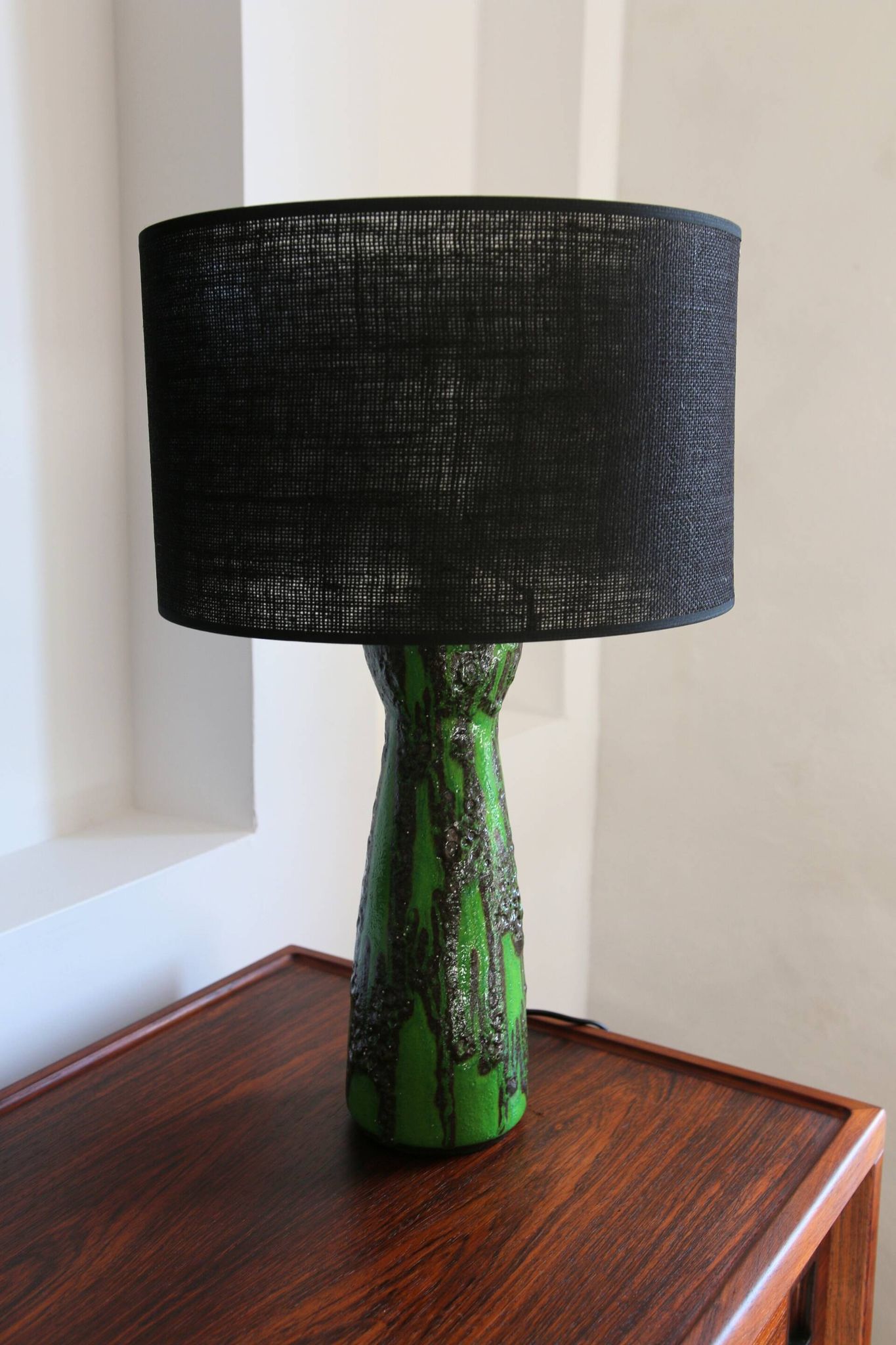 Lampe céramique vintage Scheurich, Modèle 520 W.Germany, Mid-Century