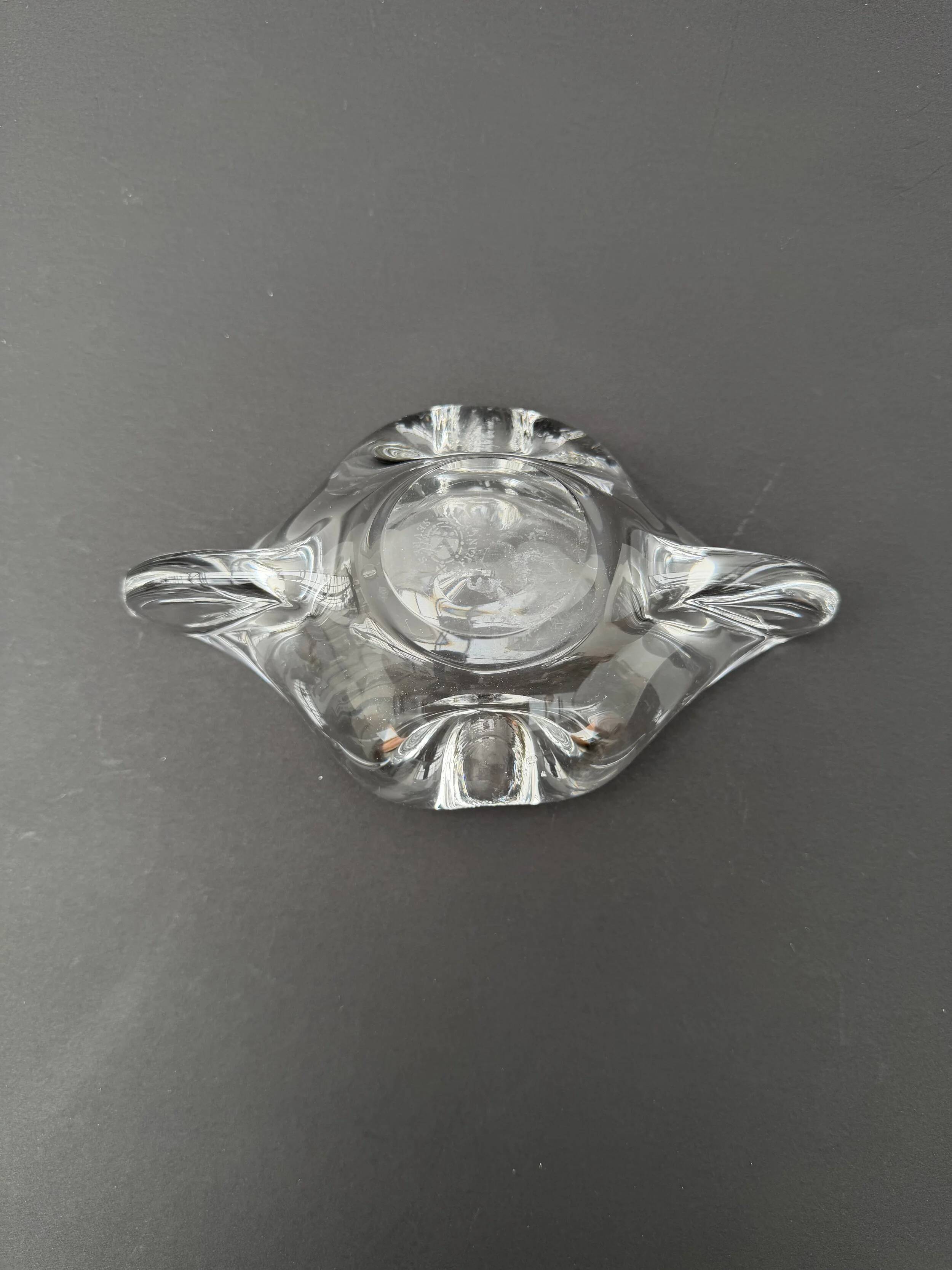 Sèvres pocket tray in crystal, France 1950