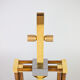Bamboo, gilded and silver brass lamp foot, 1970s