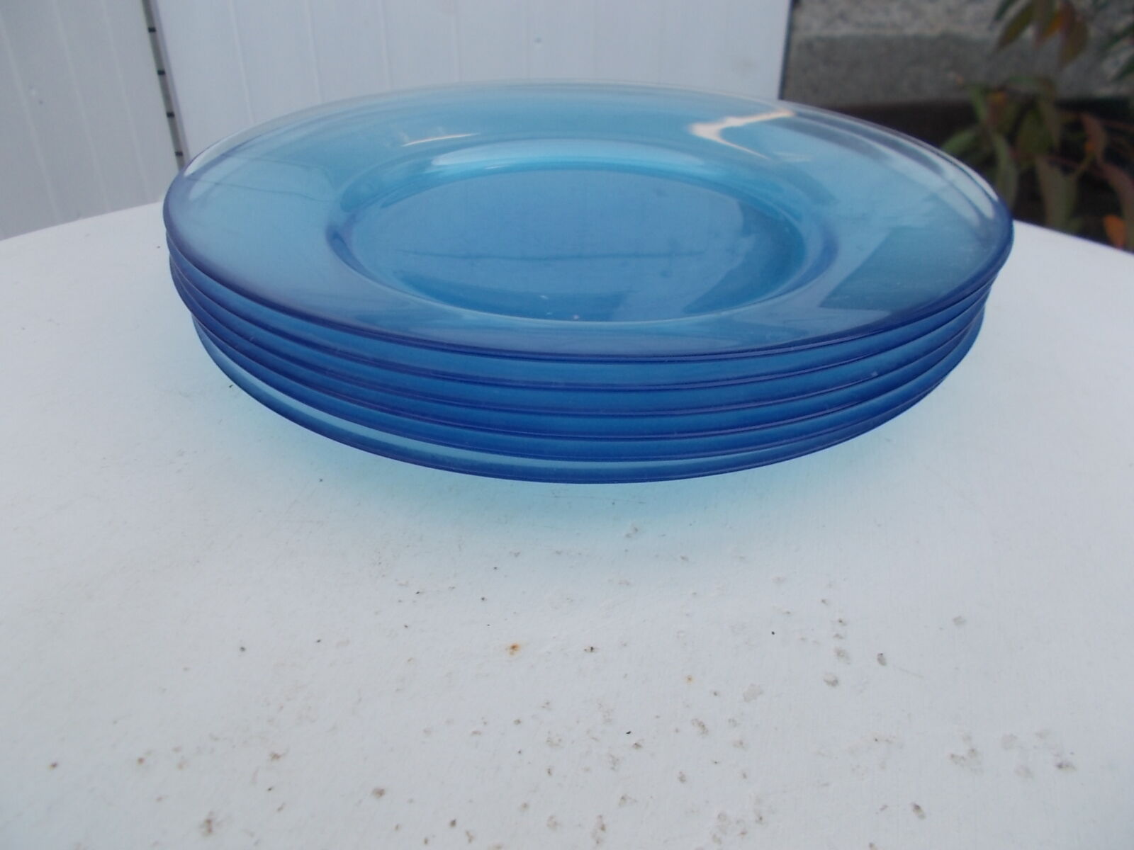 Lot 6 flat plates arc-france blue