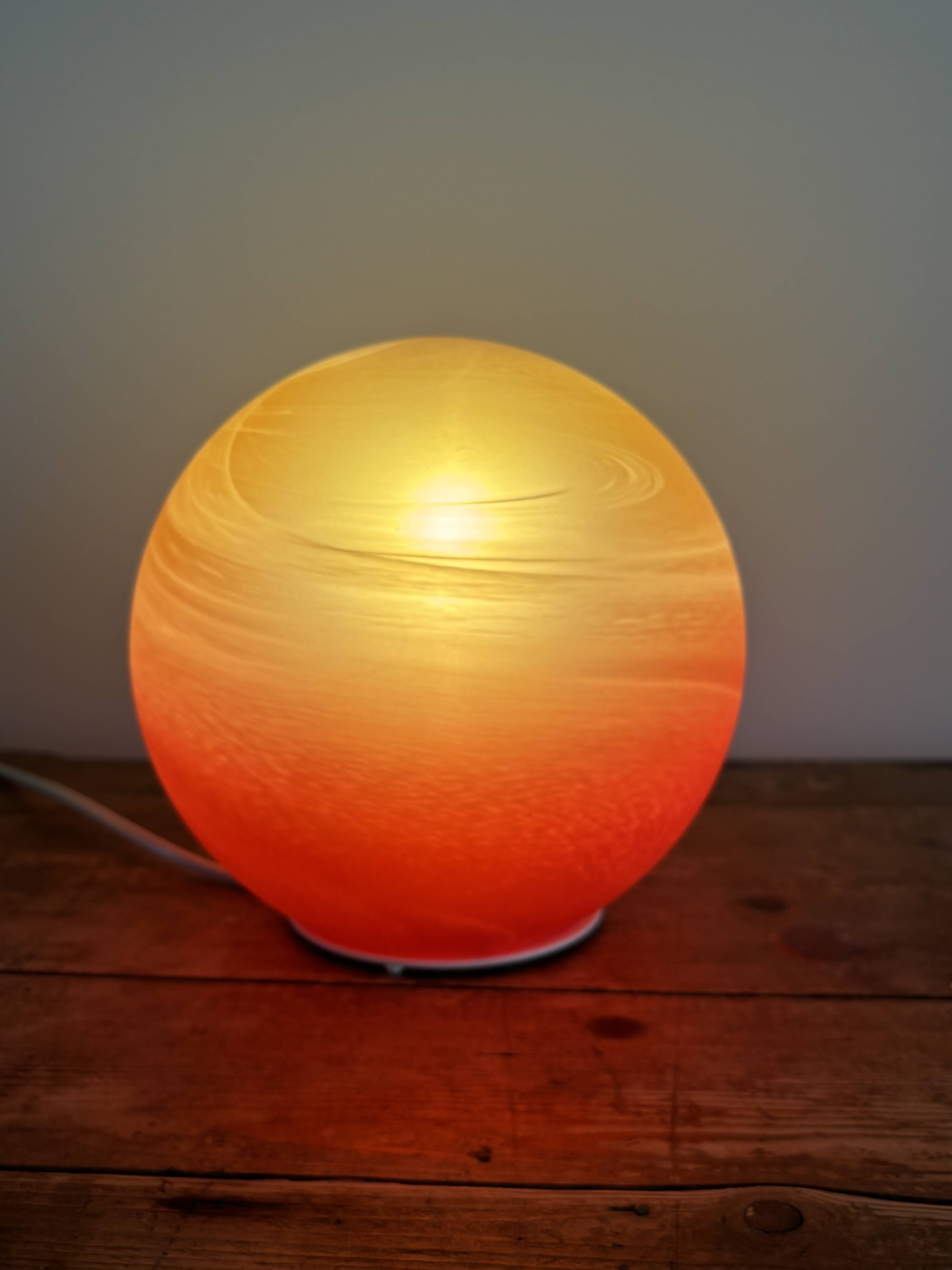 Vintage Saturn table lamp 70s WOFI, space age floor