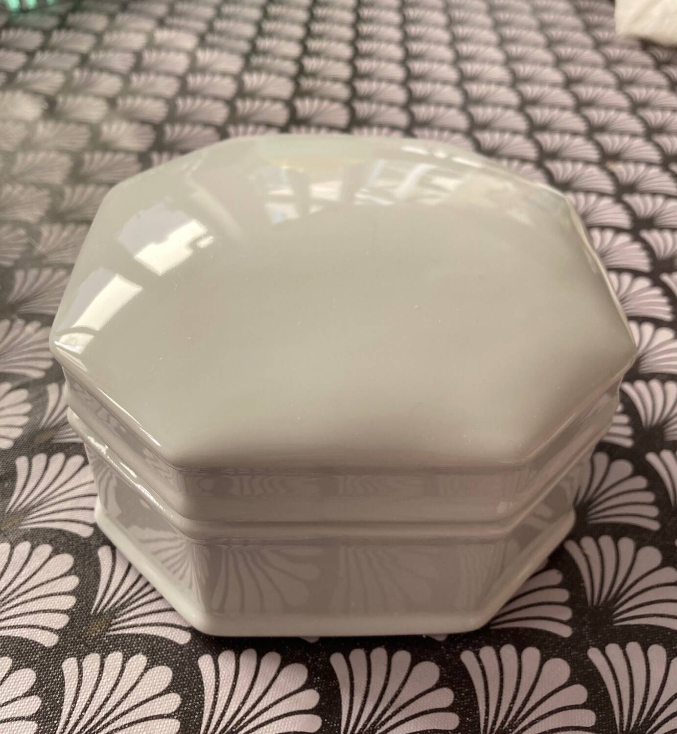 Octagonal Limoges porcelain box