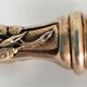 Seal stamp in gilded bronze art nouveau decorated with roses signed