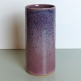 Vase roll pink and blue signed