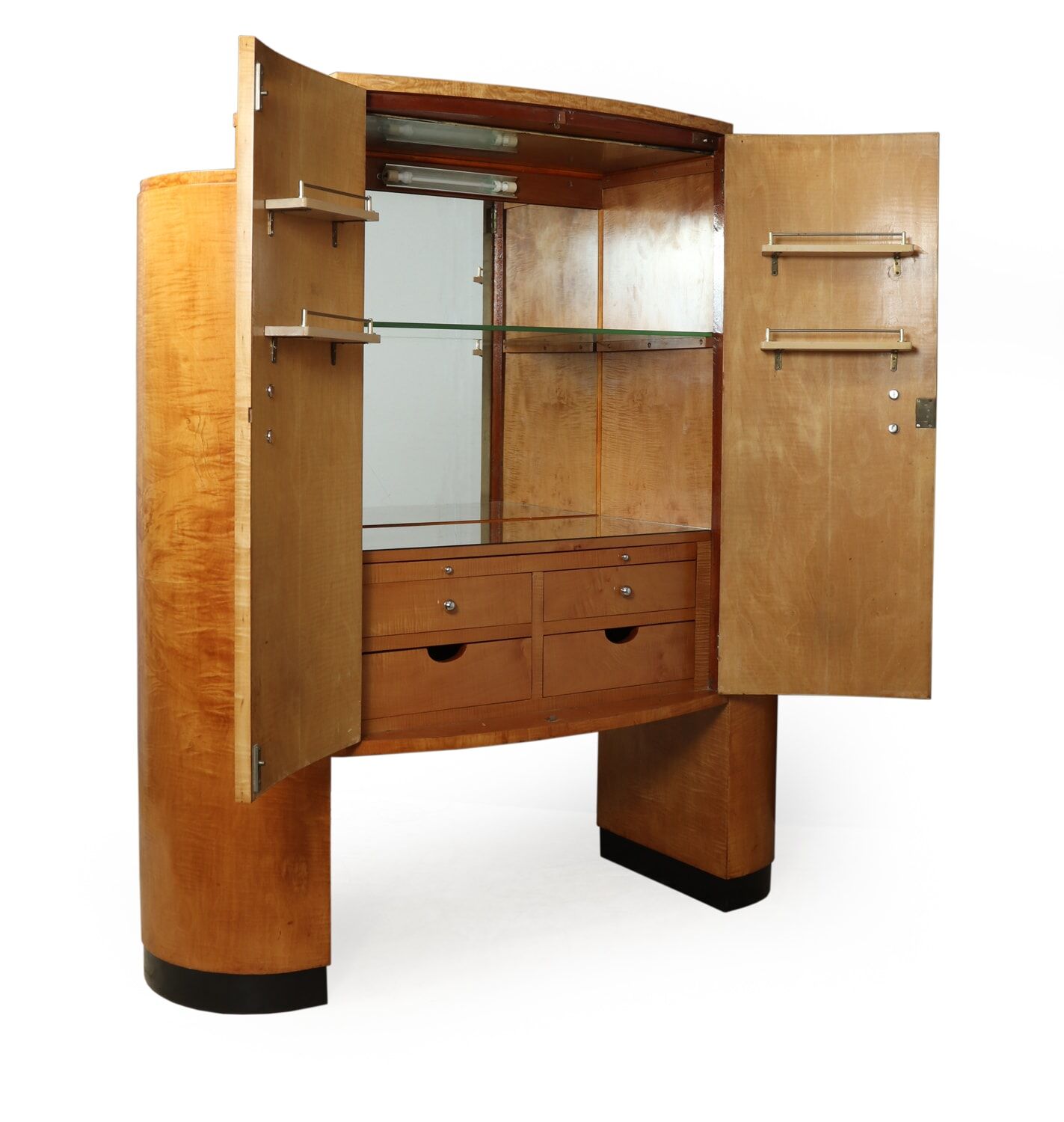Art Deco cocktail cabinet in sycamore c1930