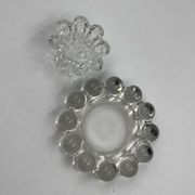 Duo de bougeoirs en verre