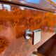 Art Deco Console Table in Thuja Roots, Birch and Silver-Plate, France, 1925