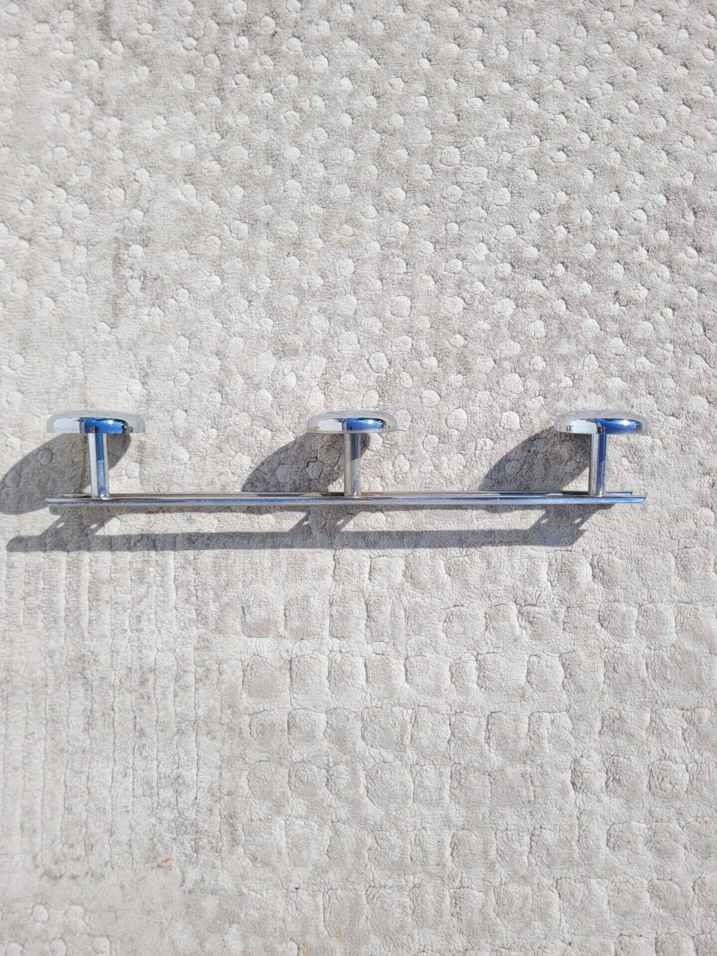 Vintage chrome 3-door coat rack