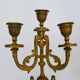 Paire de candélabres à 4 branches bronze et marbre style Napoléon III, XIXè