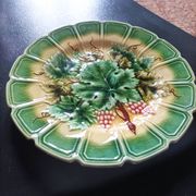 Barbotine plate Sarreguemines vine & grapes