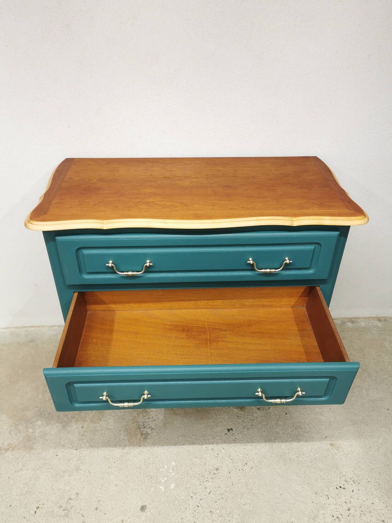 Vintage cherry wood commode refurbished