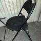 3 folding chairs bergeraul samba vintage black metal fabrics