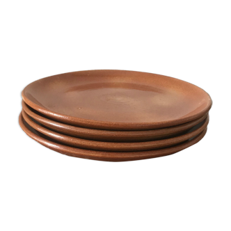 Set of 4 sandstone plates