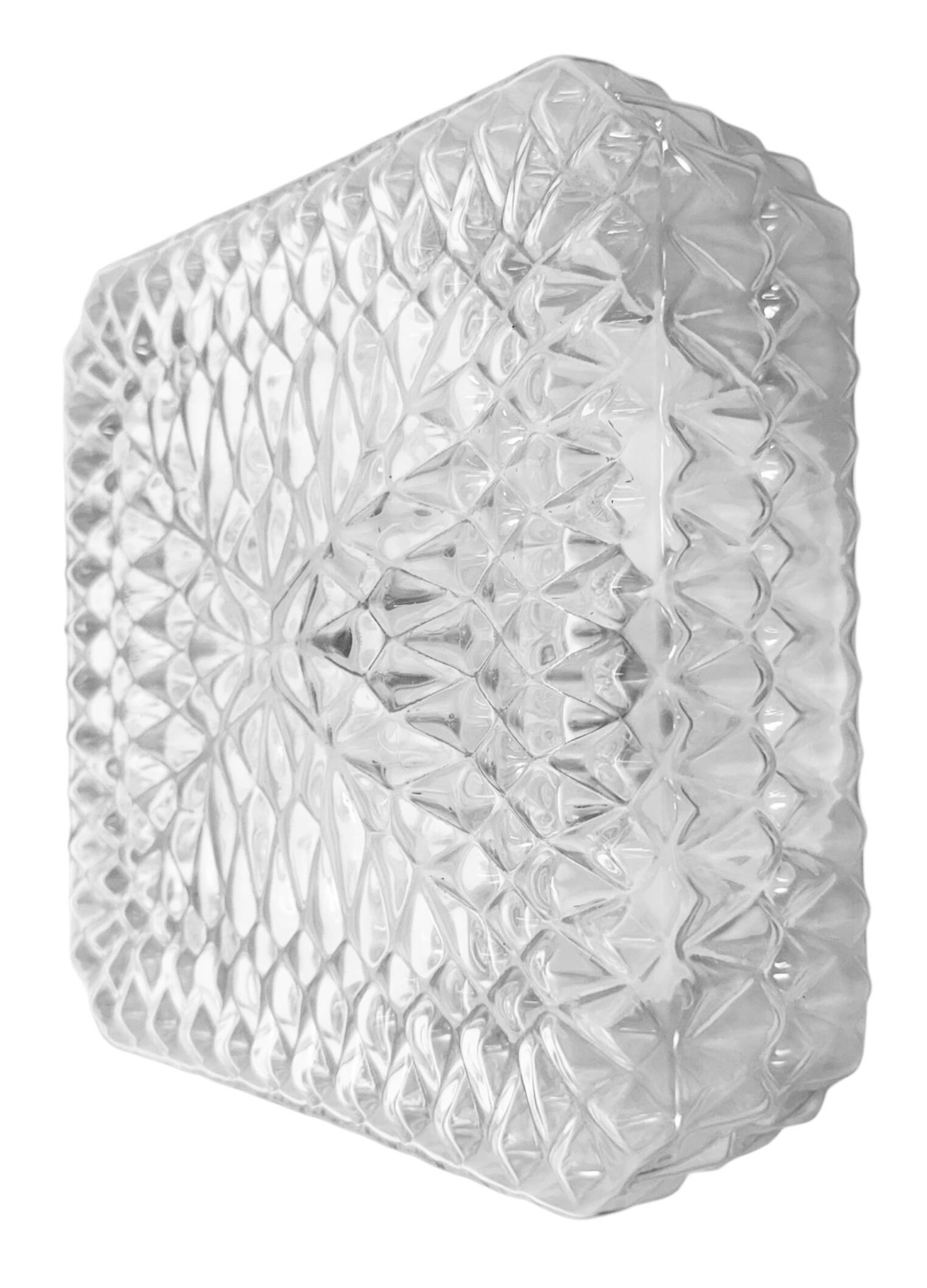 Vintage Glass Wall or Ceiling Light, 1970s