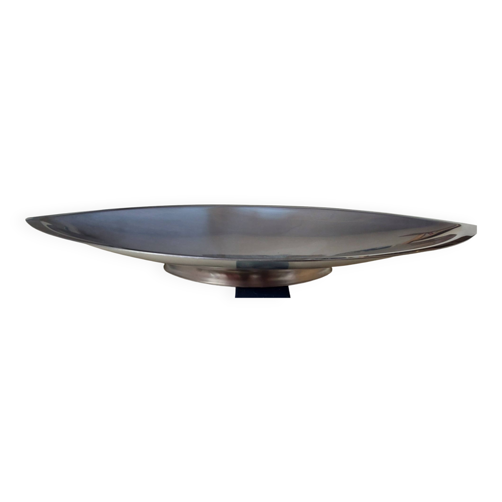Plateau Rond Guy Degrenne En Inox, Vintage, Acier Argenté, Service
