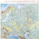 Old USSR and Finland map 43x43cm from 1950