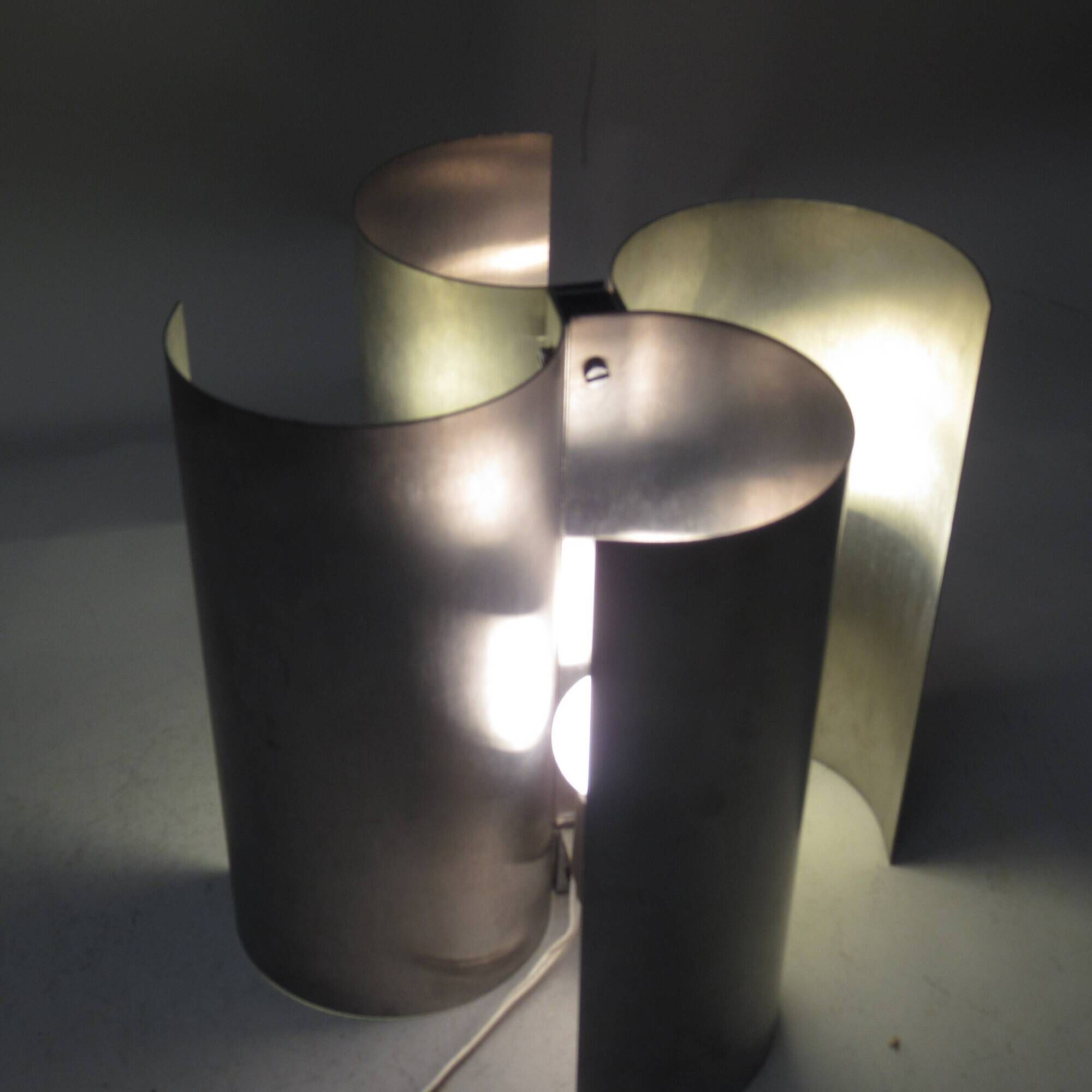 Steel turbine lamp circa 1970