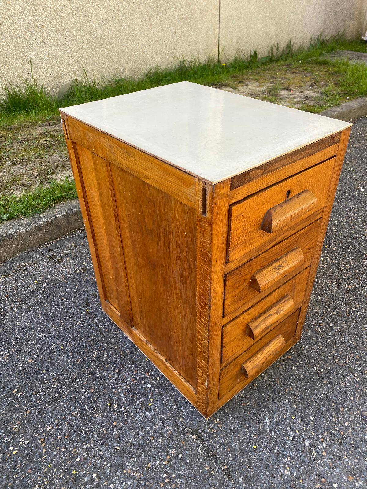 Solid oak notary cabinet American office filing cabinet