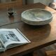 Silver travertine bowl