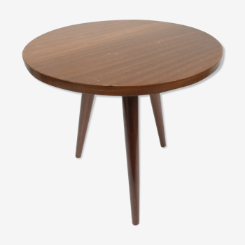 Table d'appoint scandinave trépied en teck