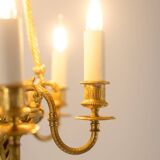 Louis XVI style chandelier in gilded bronze. Circa 1900.