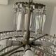 Large crystal chandelier with cascade of pendants from the 60s and 70s
