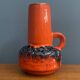 Orange Fat Lava vase by C.J Kreutz model 219 1960s West Germany Pottery