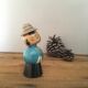 Doll kokeshi japanese wooden hand painted