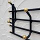 Iron and brass coat rack