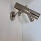 Pair of modernist adjustable wall lights, chrome metal, France 1960