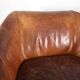 Grands fauteuil et ottoman en cuir