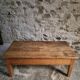 Antique French coffee table, 18th-century cherry farmhouse table with a drawer.