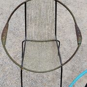 Set of 5 iron and scoubidou chairs from the 50/60s