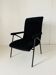 1960s vintage black velvet armchair
