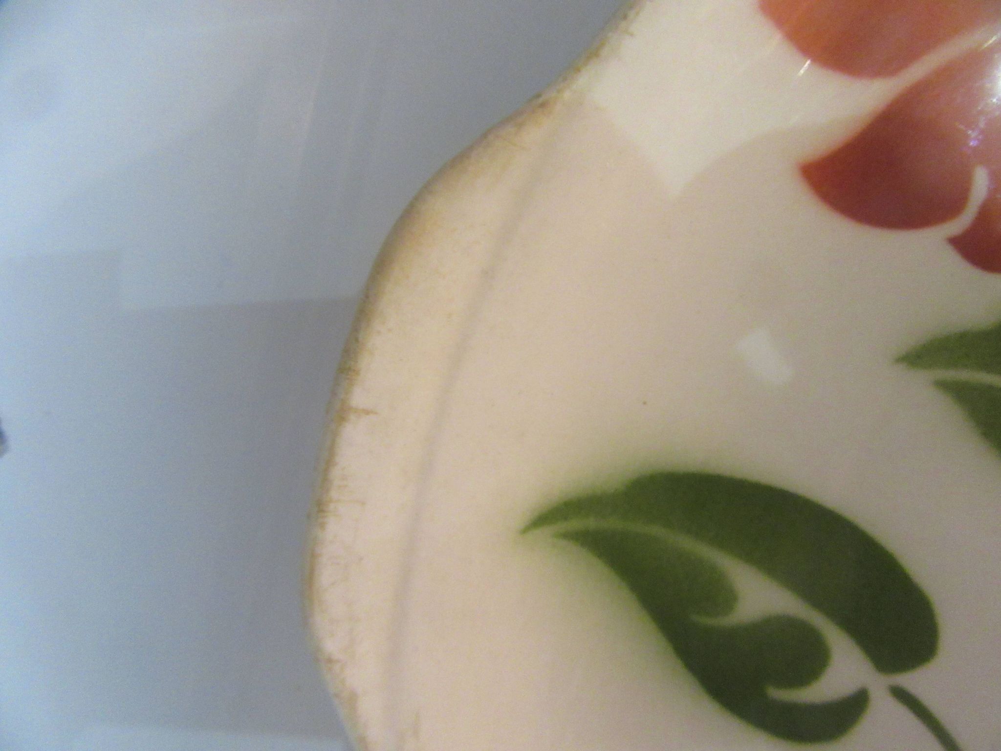 Vintage orange and green ceramic pie dish orchies moulin au loups