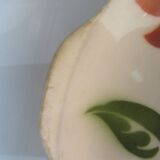 Vintage orange and green ceramic pie dish orchies moulin au loups