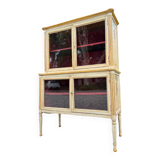 Louis xvi xviii eme century painted wood showcase